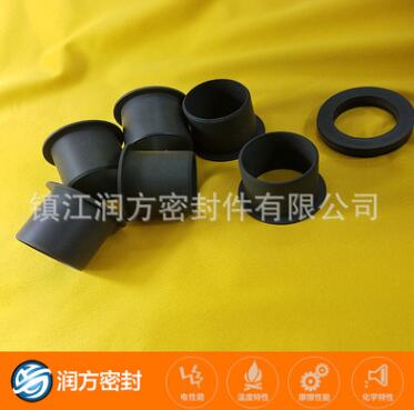 聚四氟乙烯填充碳纤维密封件 PTFE耐磨不伤对磨件产品 无油自润滑