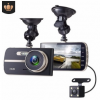 新款4寸IPS夜视行车记录仪 高清1080P双镜头带倒车影像锌合金属
