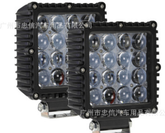 厂家新款4D透镜 方形80Wled工作灯 越野车顶灯 汽车前杠改装车灯