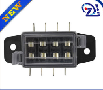 4位汽车空调中号插片保险丝盒4路车用电路插片盒透明外壳保险丝座