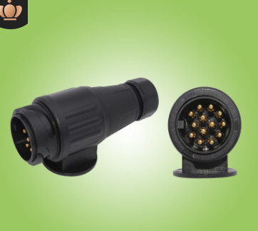 8101.118A拖车插头欧规拖车13芯插头插座 欧式13芯插座连接器