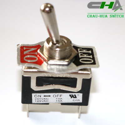 香港昭华摇头开关15A大电流钮子开关UL认证