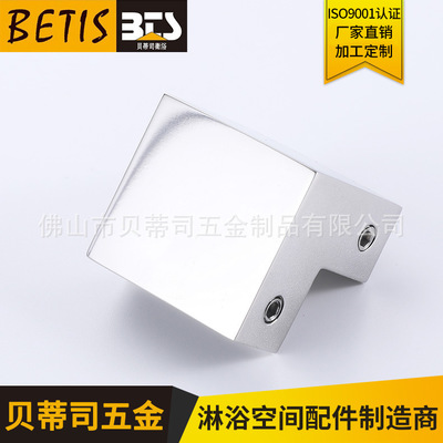 批发不锈钢直角链接件浴室链接配件方管玻璃五金固定链接件支撑杆