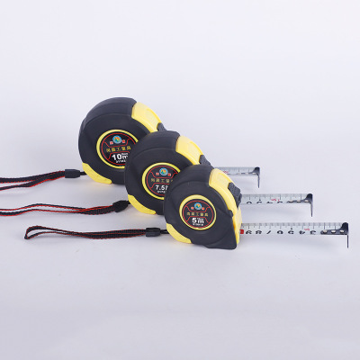 现货批发5米7.5米10米包胶钢卷尺 耐磨 耐用 耐摔 磨砂卷尺盒尺