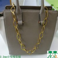 菱形钮链 箱包装饰链梅花链饰品配件 高档仿金箱包链厂家直销