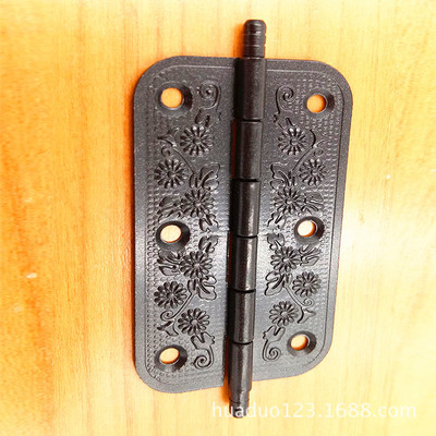 厂家直销3寸平开压花合页 黑色定制佛翕盒铰链门窗家具五金配件
