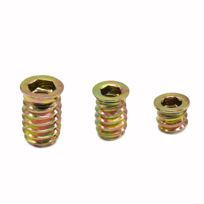 内外牙螺母喇叭口螺母内六角沉头内外牙螺母直通预埋家具螺母定制