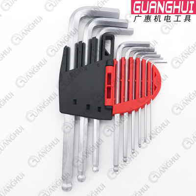 捷科Jetech 内六角套装 球头镀铬内六角 9支装