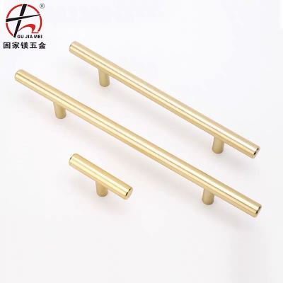 现代简约北欧黑色柜门铝合金拉手衣柜橱柜抽屉拉丝金色长拉手定制