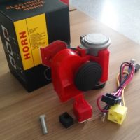 供应超响摩托车货车黑色电泵一体鸣笛气喇叭