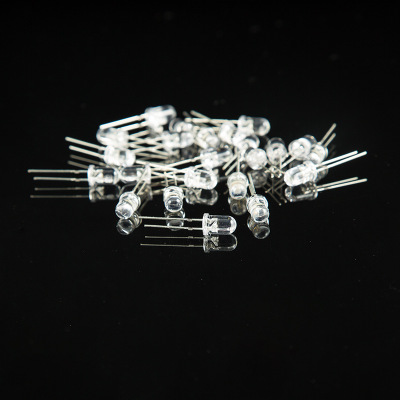 LED白光F5白光圆头灯珠直插式 高亮发光二极管5mm厂家现货批发