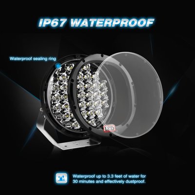 9英寸384W圆形工作灯越野车货车改装汽车灯跨境电商爆款