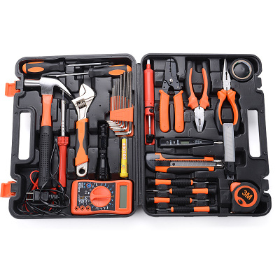 现货供应19件套电工款工具箱 多功能家用五金工具箱组合套装