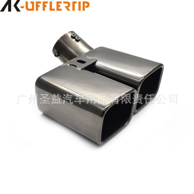 适用于丰田阿尔法方口埃尔法排气管改装一出二尾嘴304不锈钢尾喉