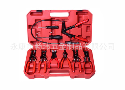 9件管束钳、9PCS汽车卡箍卡扣钳、汽修汽保工具套装组，工厂直供