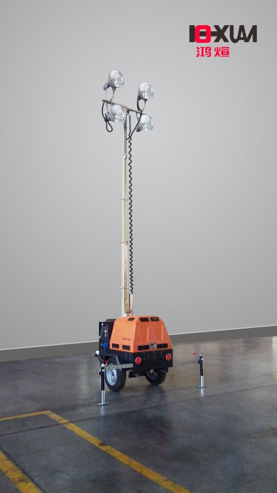 轻型升降泛光灯，便携式移动照明车，移动照明灯塔
