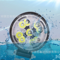 新款汽车LED工作灯 方圆27w迷你四瓣花车灯 带爆闪检修灯 辅助灯