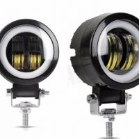 LED工作灯 汽车车灯 LED大灯新款LED工作灯雾灯20W带光圈 天使眼