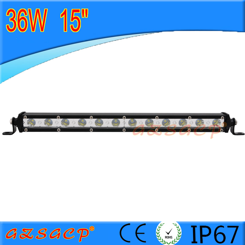 12v汽车LED车顶灯工作灯改装越野车车顶灯中网长条灯薄款单排36w