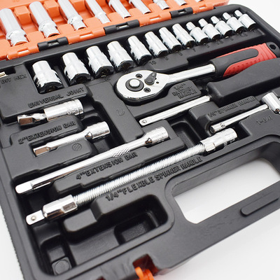 供应 53件套 套筒工具套装 汽修工具套筒套装 棘轮套筒扳手