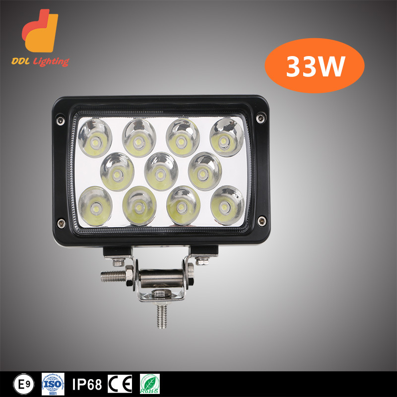 工厂直销 33wLED工作灯 越野led照明灯 货车灯 超亮射灯聚光泛光