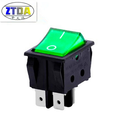 大R 30x25 带灯船型开关 翘板开关 电器开关 工业开关20A大电流