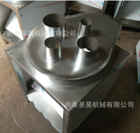 木薯莲藕切片机 定向下压切圆片的设备 一机4个进料口下压切片机