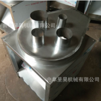 木薯莲藕切片机 定向下压切圆片的设备 一机4个进料口下压切片机