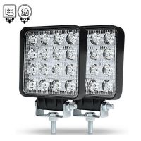 跨境专供汽车LED工作灯方形16灯 48W辅助灯 改装前照工程射灯头灯