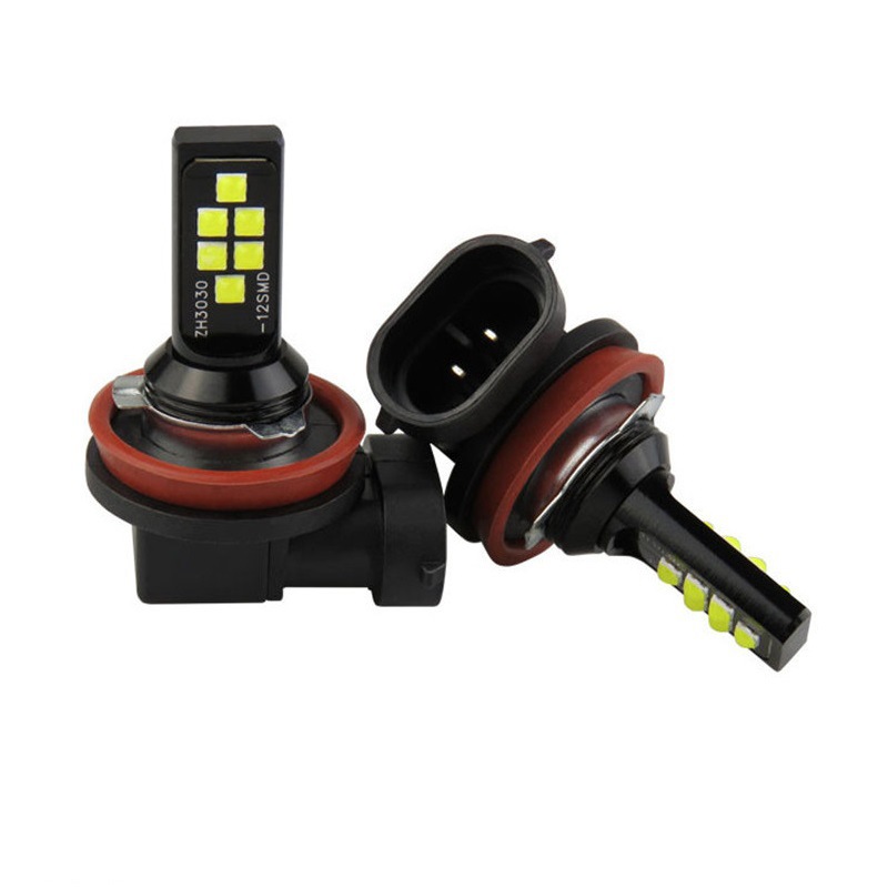 汽车LED改装雾灯3030 12灯 H11 9005 9006 H1H4H7刹车灯转向灯