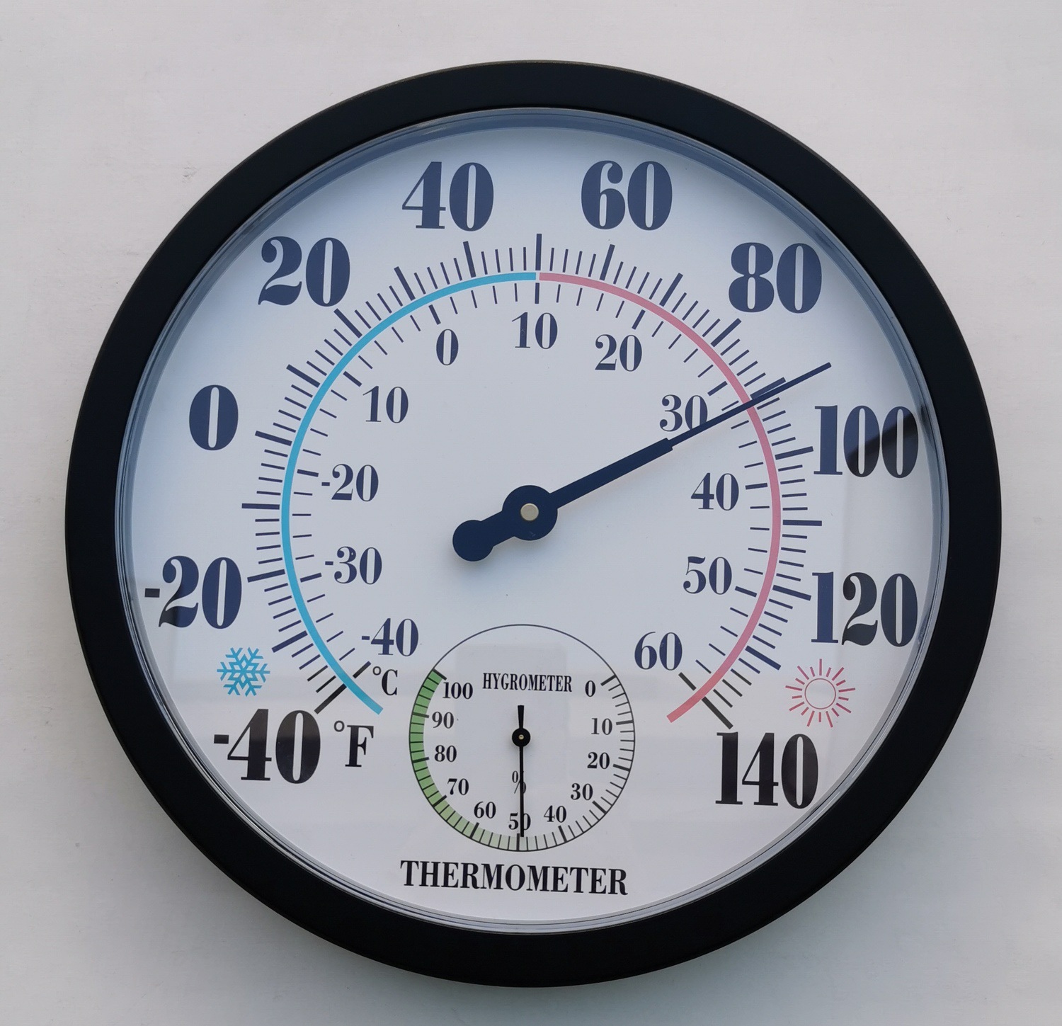 TH9250P-25CM温湿度计（全塑料壳黑壳）