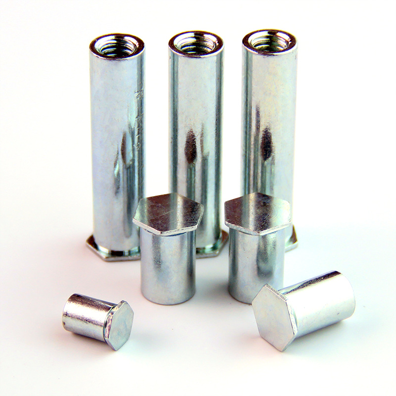 BSO-3.5M3螺柱 碳钢镀锌六角压铆螺柱铆柱内螺纹柱铆钉螺母柱
