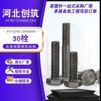 厂家直供外六角螺丝GB30镀锌螺栓 4.8级 本色六角头螺杆加长加大