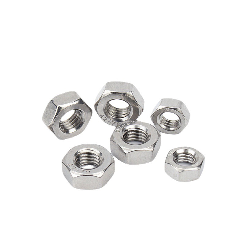 厂家批发201不锈钢六角螺母螺帽螺丝帽M2M2.5M2.6M3M3.5M4M5M 6M8