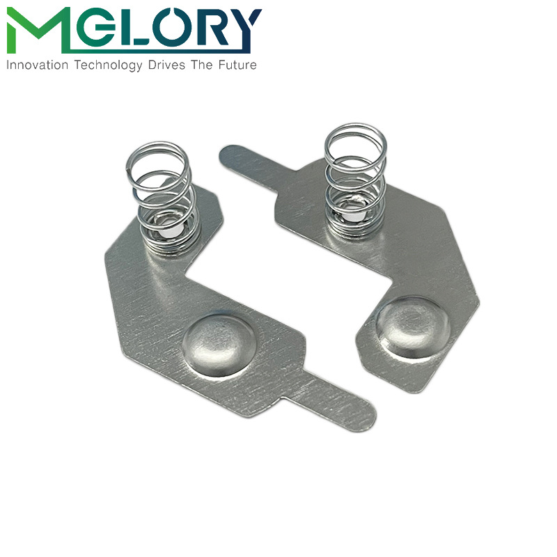 电池连接片五金冲压 5号电池五金连接片正负极电池连接弹簧片批发