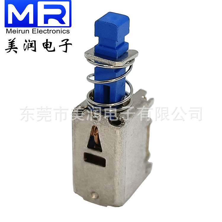 带锁/无锁PS22E05戴蓝色子双排6针脚按钮开关
