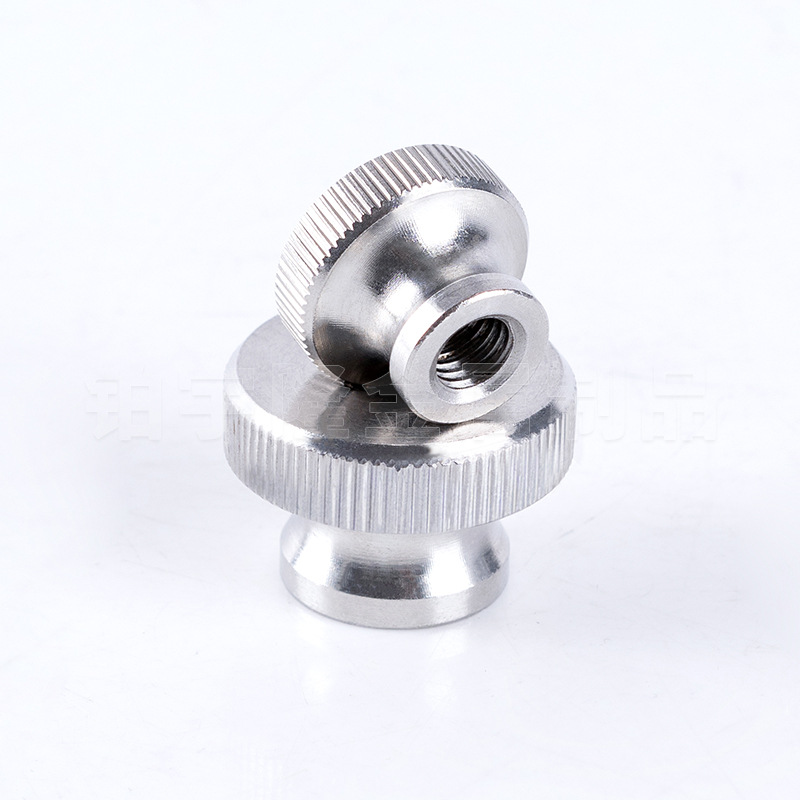 304不锈钢GB806滚花螺母手拧螺母盲孔通孔螺帽M3至M16