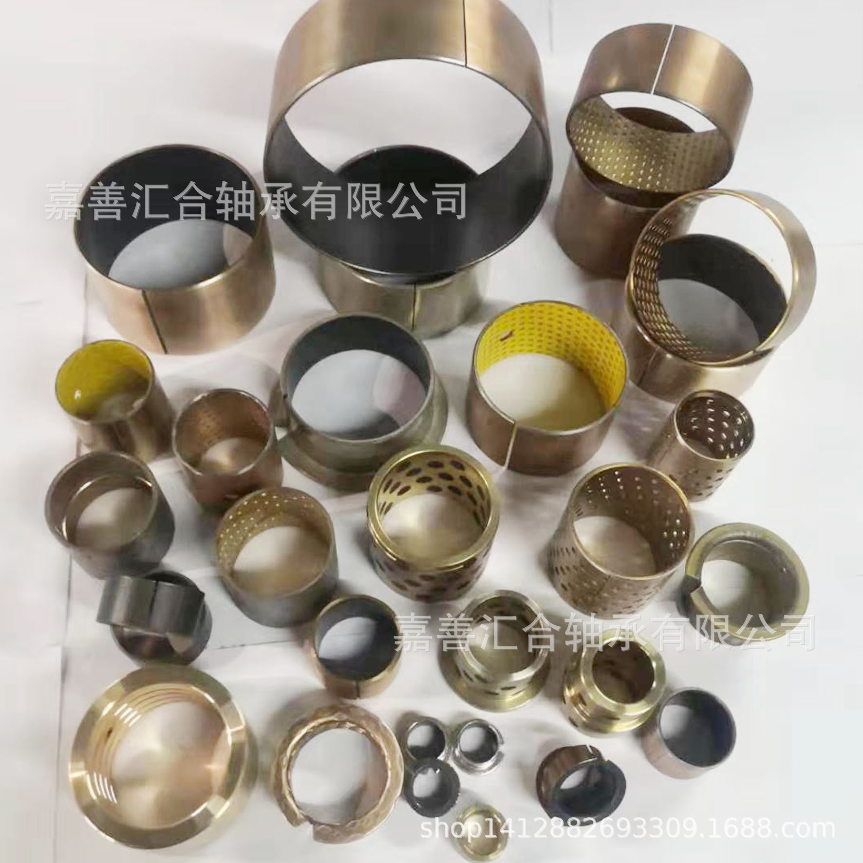 工厂直销SF-1自润滑无油轴承复合套衬套铜套内径 黄铜石墨套