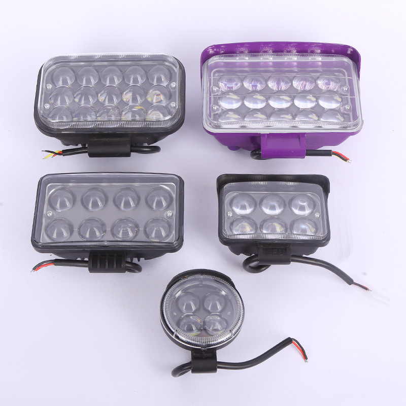 led大视野射灯超亮透镜前照灯12v24v摩托车汽车货车大灯倒车灯