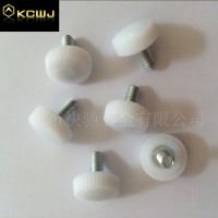 胶头螺丝m4 圆头手拧螺丝 白色手柄螺丝 调节螺丝 白色直纹