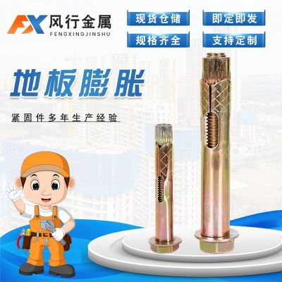 地板膨胀 六角内膨胀螺栓 减速带楼梯套管壁虎沉头 彩锌带孔拉爆