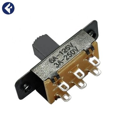 供应 SS23F19大电流三档拔动开关 6脚3档暖脚垫22K28波动风筒开关