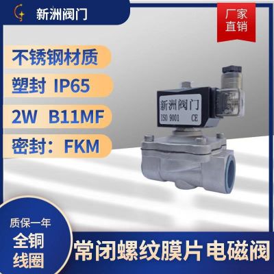 不锈钢电磁阀 2S-160-15 进水电磁阀 新洲电磁阀 B11MN常闭式电