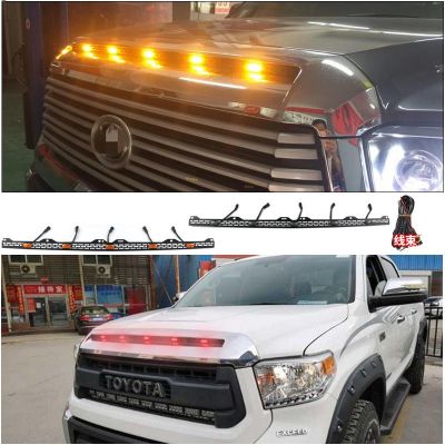 适用于Toyota丰田坦途中网格栅改装14-20款机盖LED小黄灯红装饰灯