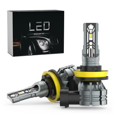 跨境新款汽车用H8 H11 H9 led灯泡3055 1600lm青柠檬黄金光前雾灯