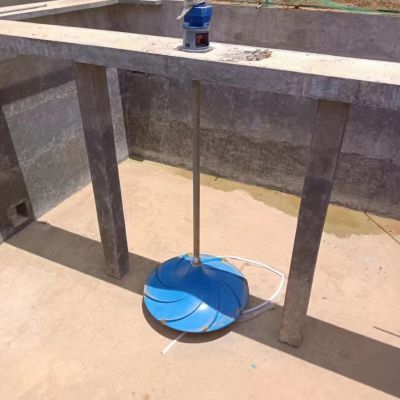 一期生物反应池双曲面搅拌器安装调试 ​